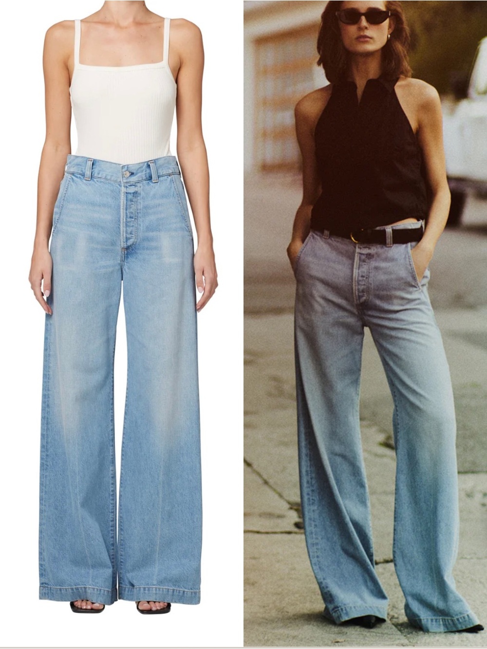 NWT Citizens of Humanity Beverly Trouser 30 Wide Leg High Rise Premium Jeans